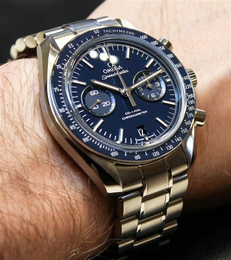 omega speedmaster titanium blue dial|Omega Speedmaster racing blue dial.